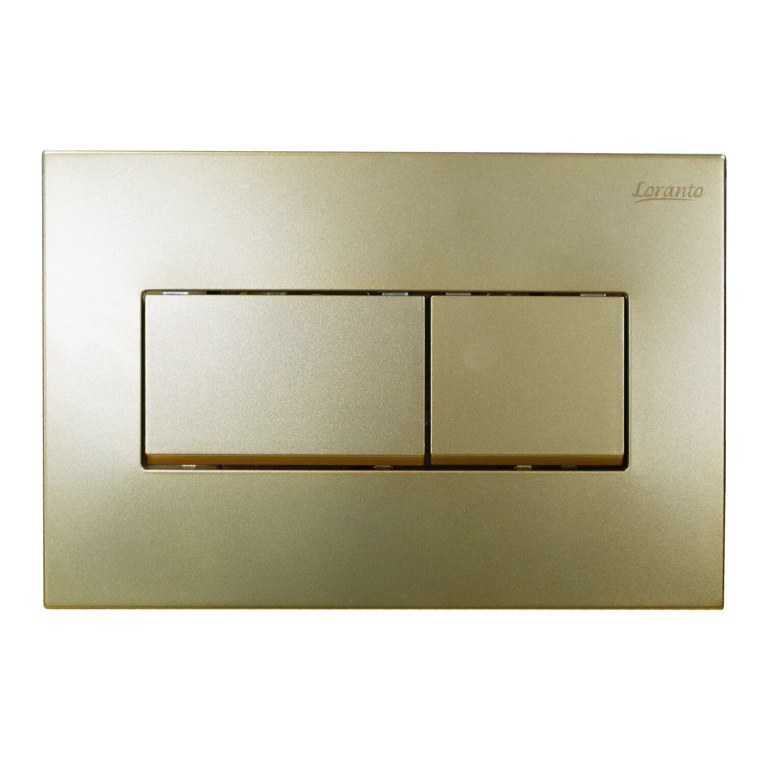 Кнопка смыва Loranto KARE 24.5х16.5 для инсталляции, пластик, цвет Золото матовое (7335)