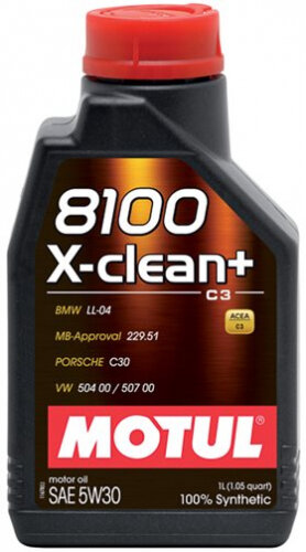 Моторное масло Motul 8100 X-clean + 5W-30 синтетическое 1 л