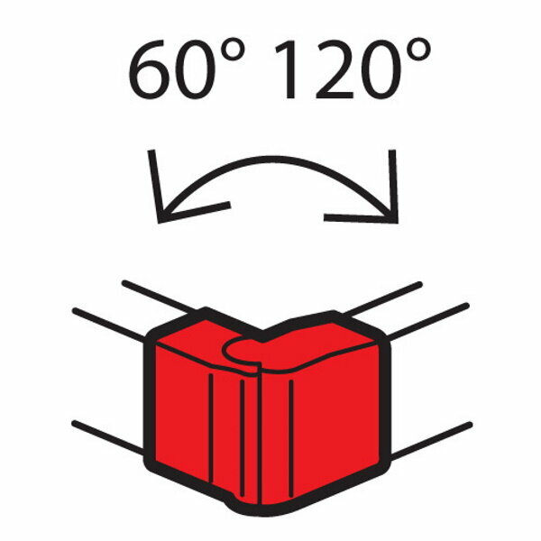 Внешний изменяемый угол Metra от 60°-120° для 130x50. Legrand