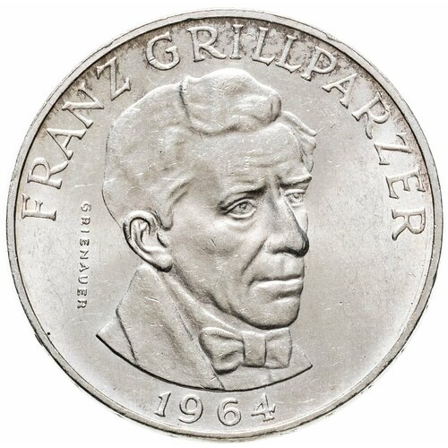 Австрия 25 шиллингов (shillings) 1964 Франц Грильпарцер 1999 монета австрия 1999 год 50 шиллингов иоганн штраус биметалл буклет