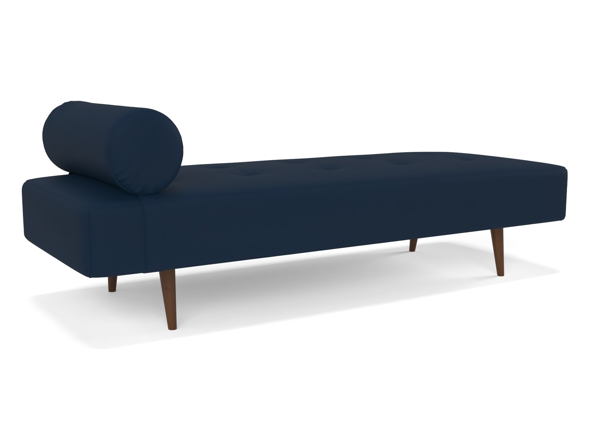 Дизайнерская кушетка Soft Element Бо Midnight, массив дерева, велюр, темно-синий, в комнату, в прихожую, на дачу — фото 1