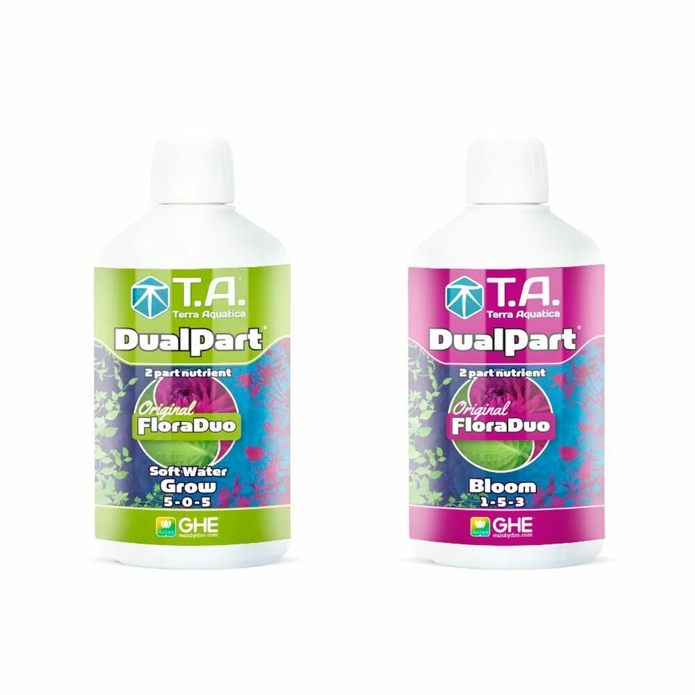 Комплект удобрений Terra Aquatica DualPart Grow SW + Bloom 0,5 л