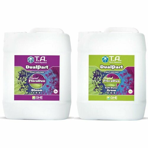 удобрение для мягкой воды terra aquatica dualpart grow sw ex ghe floraduo grow sw 0 5 л Комплект удобрений Terra Aquatica DualPart Grow SW + Bloom 5 л