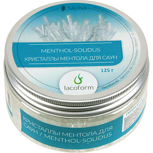 Ароматизаторы Для Бани, Сауны, Хамама Ментол в кристаллах для саун / MENTHOL-SOLIDUS 125г, Lacoform