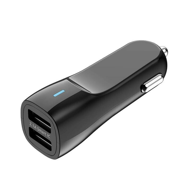 Автомобильное зарядное устройство OLMIO USBx2, 2.4A, black - фото №9