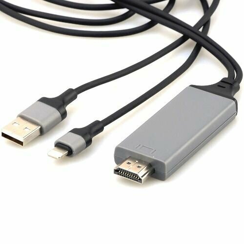 Видео адаптер MHL Lightning на HDMI Premier 6-731 переходник для ТВ, питание от USB