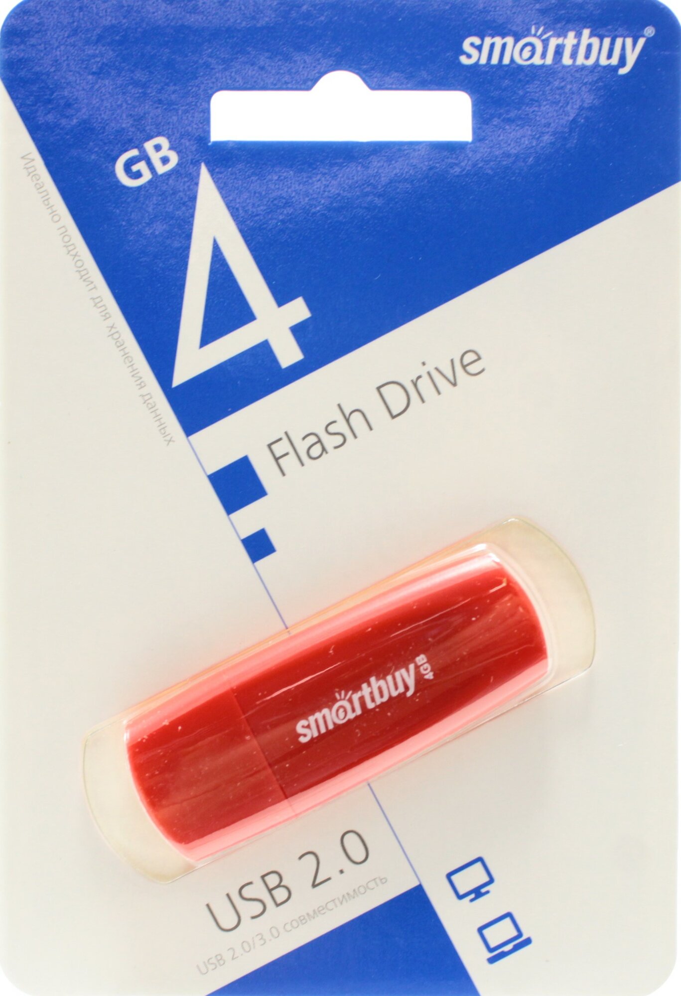 Флешка 4 ГБ USB Smartbuy Scout Red