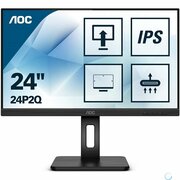 Монитор AOC 23.8" 24P2Q Black (IPS, 1920x1080, D-sub+DVI+HDMI+DP, 4 ms, 178°/178°, 250 cd/m, 1000:1 (50M:1), MM, Pivot