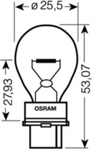 Автолампа накаливания OSRAM 3156 W2 5x16d