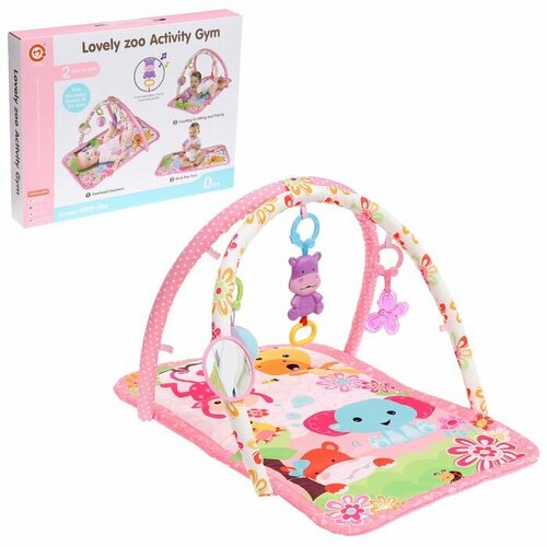 Развивающий коврик Любимый зоопарк цвет розовый 3409₽