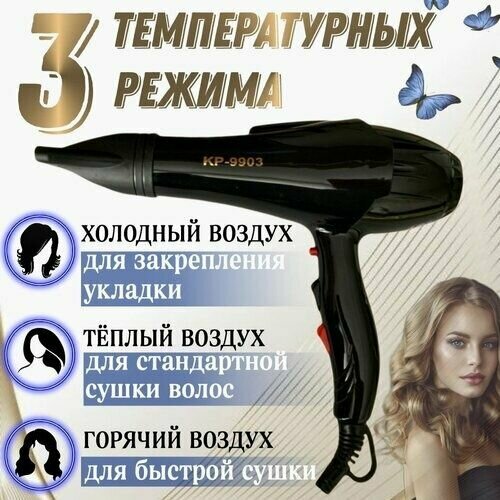 Фен для волос профессиональный с насадками и ионизацией 5000Вт 220000₽