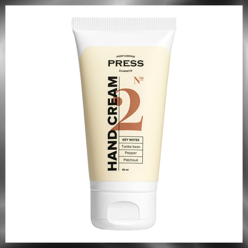 Крем для ухода за кожей рук парфюмированный PRESS GURWITZ PERFUMERIE 2 Бобы Тонка Перец и Пачули после маникюра для кутикулы и ногтей массажа увлажняющий для сухой кожи успокаивающий раздражения 1664₽
