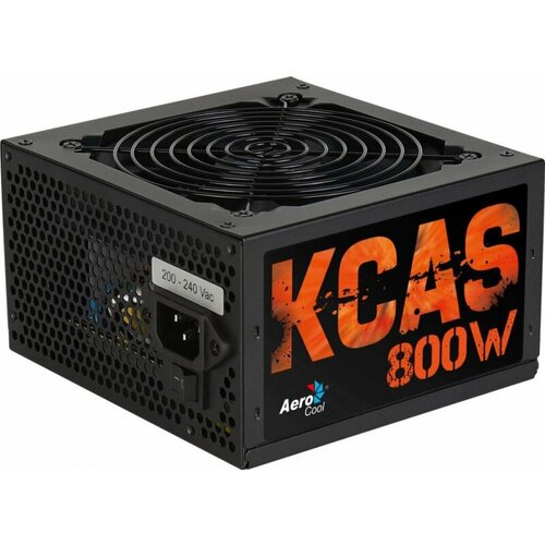 Блок питания Aerocool ATX 800W KCAS PLUS 800 80+ bronze (24+4+4pin) APFC 120mm fan 7xSATA RTL