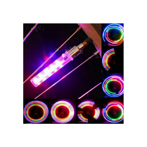 Светодиодная подсветка для велосипедного колеса LED, для велосипеда, светящиеся колпачки, 2 шт