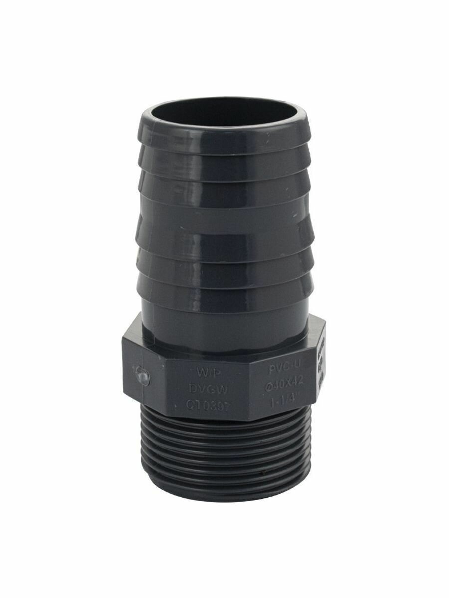 фото Штуцер 3шт. - 1 1/4" п/п, полипропиленовый, из АБС пластика