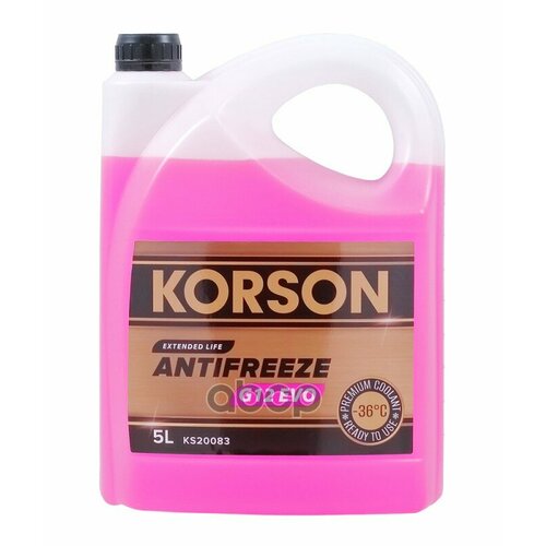 Антифриз Korson G12 Evo (-36) Розовый 5Л. Korson арт. KS20083