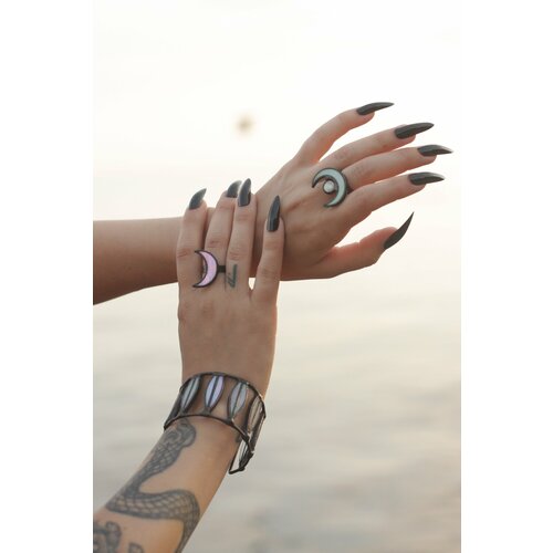 Кольцо KATE SHO, стекло, безразмерное, мультиколор