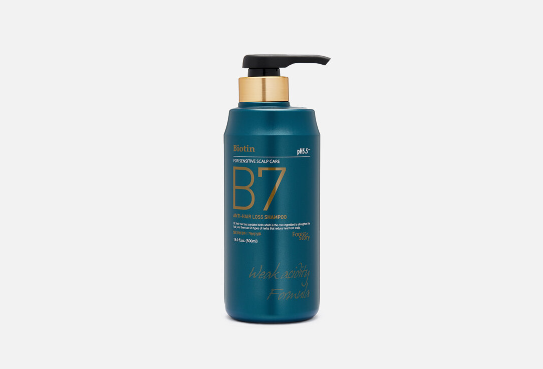 Укрепляющий шампунь с биотином Welcos, FOREST STORY B7 ANTI-HAIR LOSS SHAMPOO 500мл