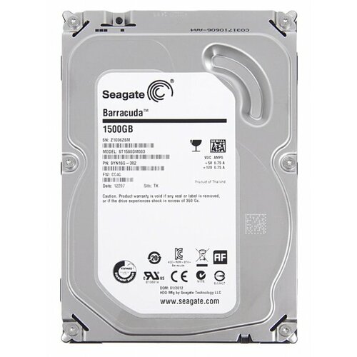 Жесткий диск Seagate 9YN16G 15Tb 7200 SATAIII 35 HDD 11210₽