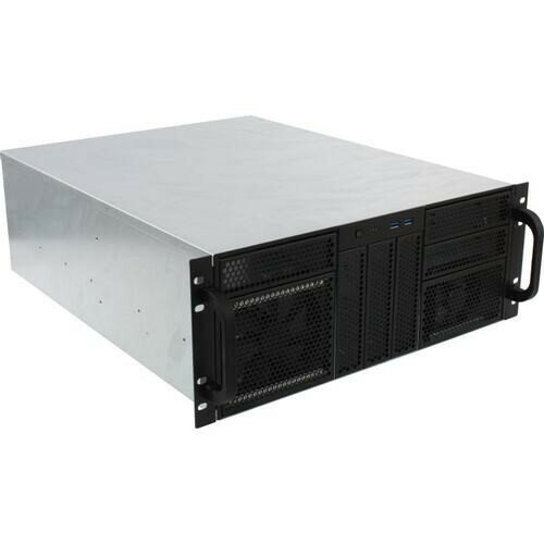 Procase Корпус RE411-D6H8-FE-65 Корпус 4U server case6x5.25+8HDD черный без блока питания глубина 650мм MB EATX 12"x13" панель вентиляторов 3