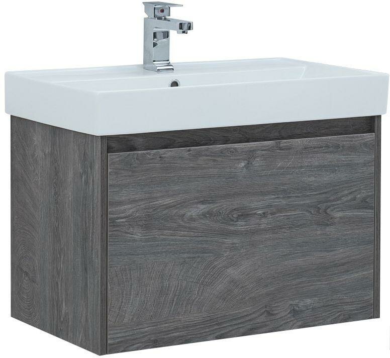 Тумба под раковину Aquanet Nova Lite 75 см 242274 с 1 ящиком, венге - фото №1