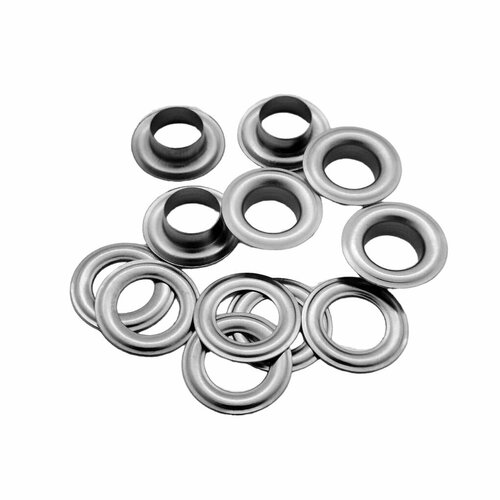 Люверс 11 мм стальной, цвет никель, 100 шт