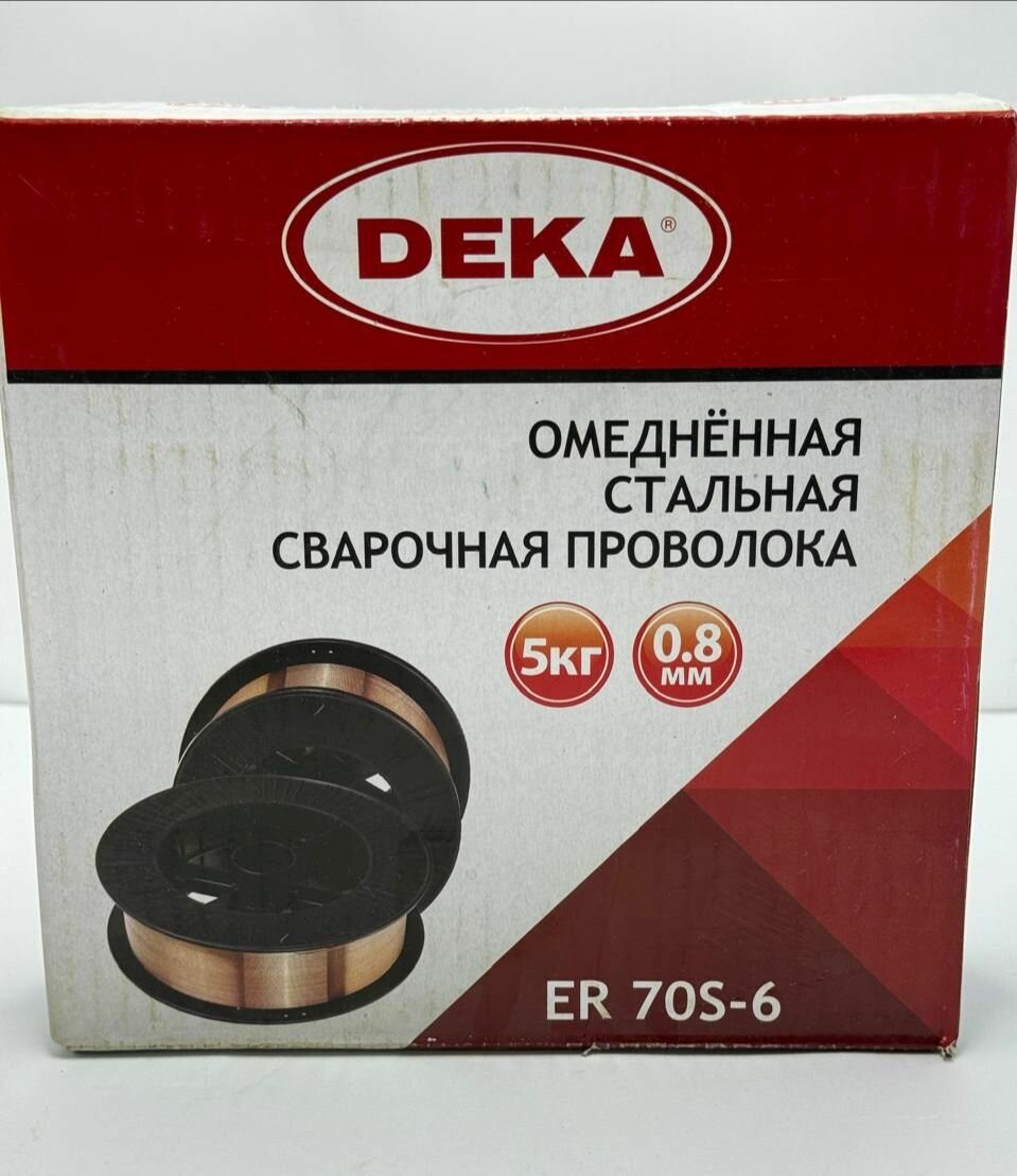 Сварочная проволока омедненная стальная DEKA ER70S-6 0,8мм, 5кг