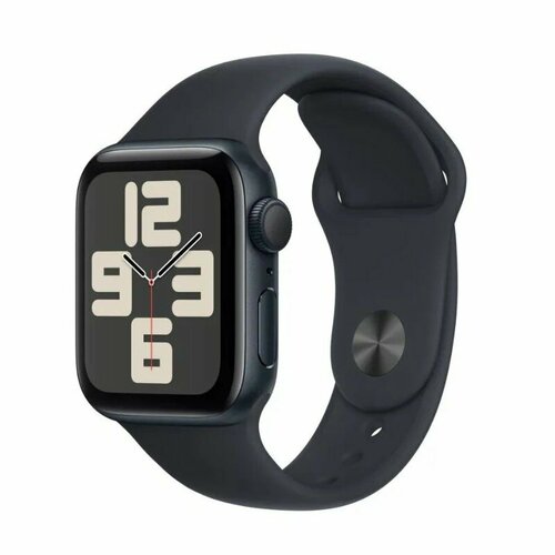 часы apple watch series 8 gps 45mm midnight aluminium case with midnight sport band Смарт-часы Apple Watch Series SE 2023 (GPS), 40mm, Midnight Sport Band