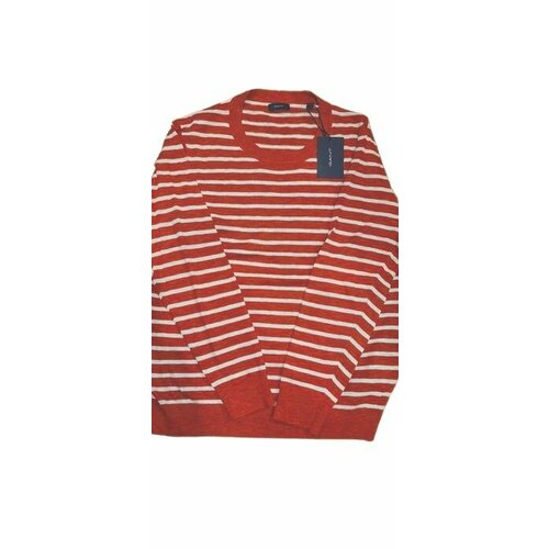 Джемпер GANT BRETON STRIPE CREW, размер XL, белый, красный