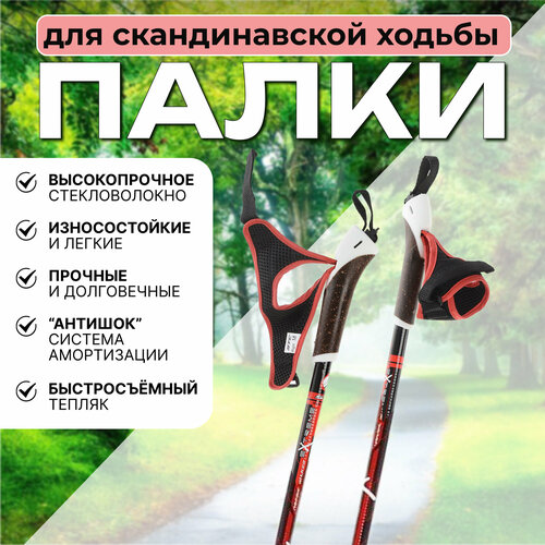 Палки для ходьбы STC EXTREME RED (120см)