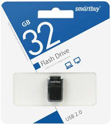 Флеш-диск 32 GB, SMARTBUY Art, USB 2.0, черный, SB32GBAK упаковка 2 шт.