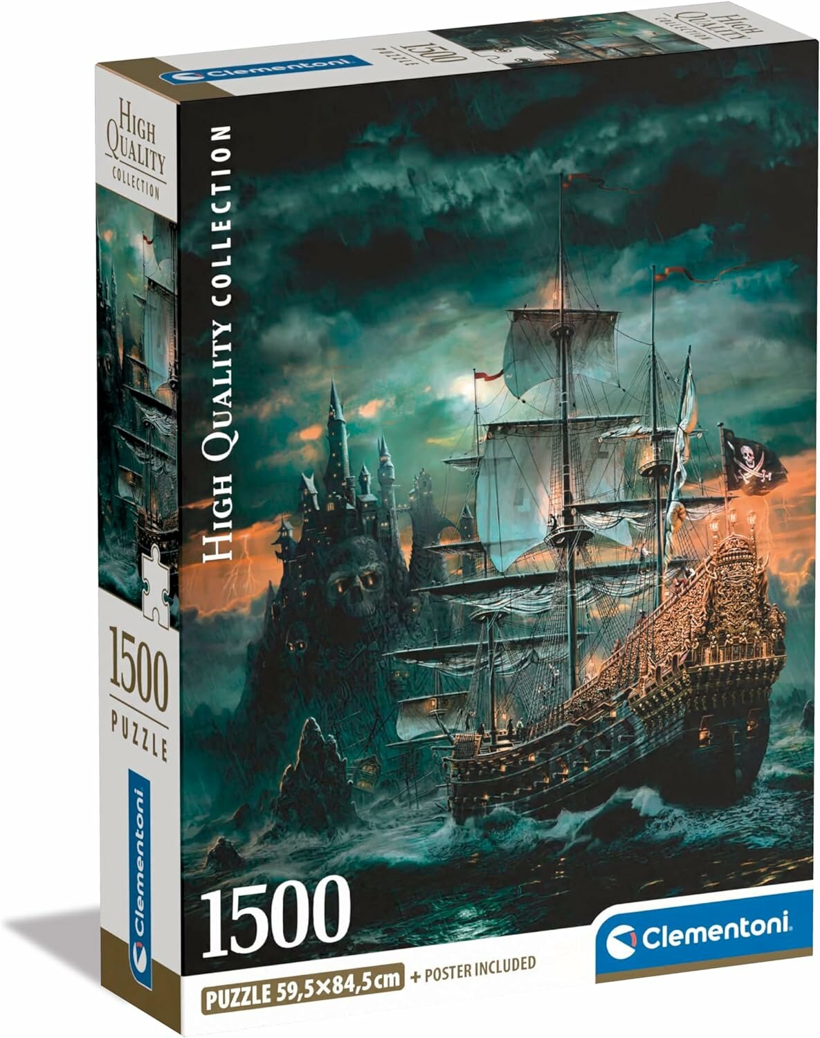 Пазл для взрослых Clementoni 1500 деталей: Пиратский корабль