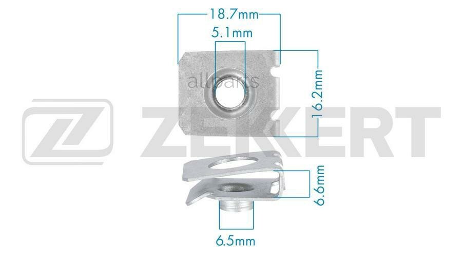 ZEKKERT BE-3617 Зажим Toyota (миним. кол-во заказа 10 шт)
