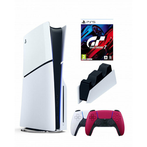 Приставка Sony Playstation 5 slim 1 Tb2-ой геймпадкрасныйзарядноеGran Turismo 7 8100000₽