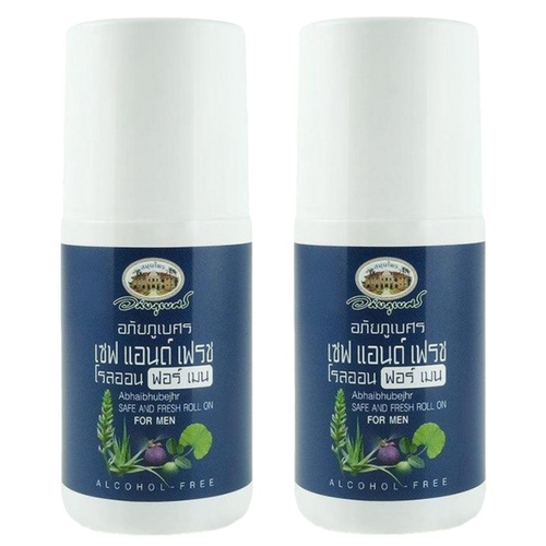 Дезодорант роликовый Abhaibhubejhr Save and Fresh Rollс мангостином и травами, для мужчин, антибактериальный, 50 мл, 2 шт