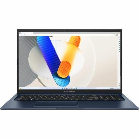 Ноутбук ASUS Vivobook 17X X1704VA-AU157 IPS FHD (1920x1080) 90NB10V2-M005D0 Синий 17.3" Intel Core i5-1335U, 16 ГБ DDR4, 1ТБ SSD, Iris Xe Graphics, Без ОС