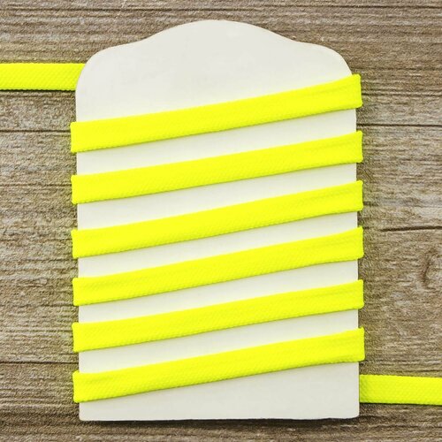 Шнур для шитья PEGA, плоский, полиэстровый, цвет ярко-желтый, 10 мм, 25 м, 1 уп