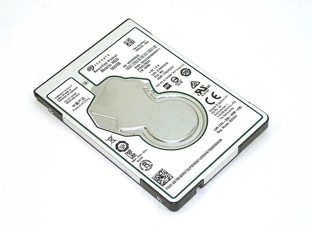 Жесткий диск HDD 2.5" 500Gb, SATA-III, Seagate Mobile, 128Mb, 5400rpm, 7mm (ST500LM030)