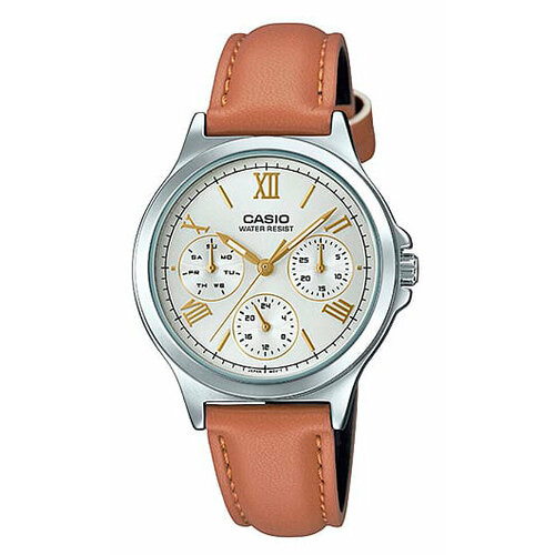 Наручные часы CASIO LTP-V300L-7A2, серебряный, коричневый