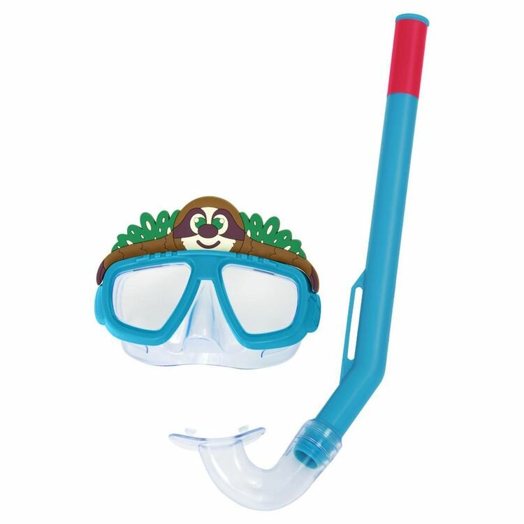 Пляжные Товары Bestway Маска для ныряния Lil Animal Животные (маска, трубка, цвет в ассорт, от 3 лет) 24059, (Bestway Inflatables&Material Corp)