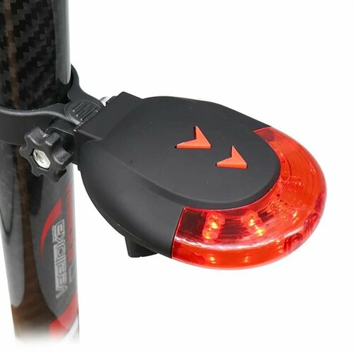 Велосипедный фонарь задний аккумуляторный с проекцией 