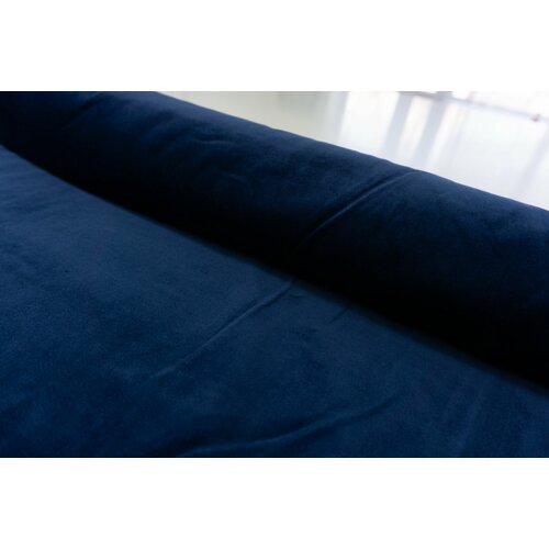 Бархат хлопковый синий плотный