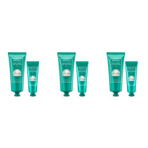 Набор увлажняющих кремов для рук JMsolution с жемчугом Marine Luiminous Pearl Hand Cream 100 мл 50 мл 3 упаковки 2904₽