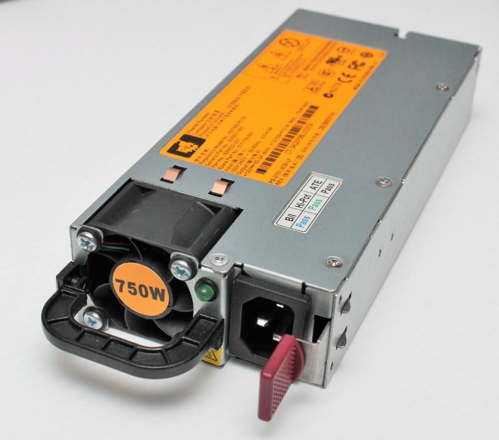 Блок питания HP 750W 511778-001 Hot Plug Redundant Power Supply Option Kit for DL360G6 DL360G7 DL160G6 DL180G6 DL320G6 DL370G6 DL380G6 DL385G5/G6 DL350G6 DL370G6 511778-001