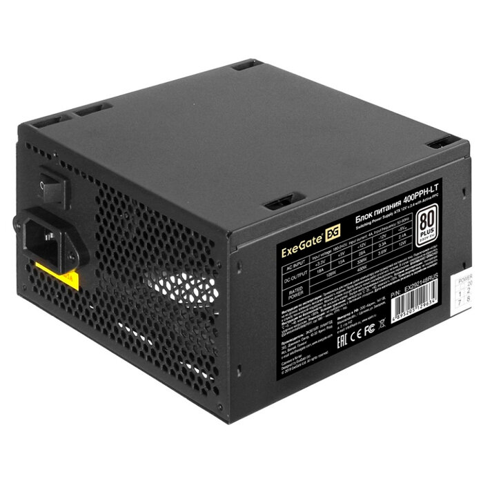 Блок питания ExeGate 400PPH-LT-OEM 400Вт 80 Plus EX292148RUS-OEM-S black