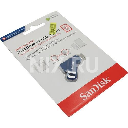 Флешка Sandisk Ultra Dual Drive Go SDDDC3-128G-G46NB 128 Гб Abyss Blue