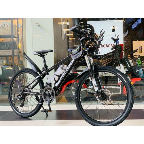 Велосипед горный скоростной GMINDI 811 24 дюймов взрослый мужской и женский для прогулки скоростной спортивный велик черныйбелый 2499000₽