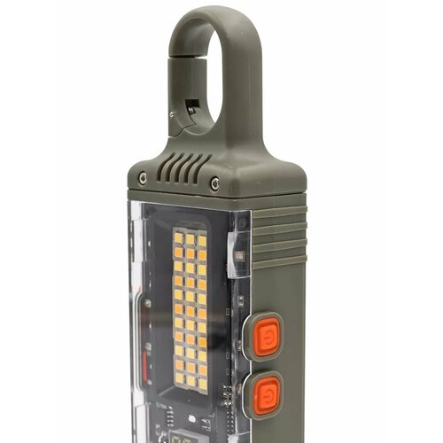 Фонарь прожекторный с павербанком, сиреной и зажигалкой