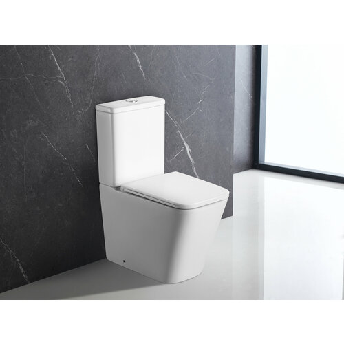 Унитаз-компакт Terminus Ватикан 12F61x36W безободковый, с сиденьем микролифт, белый