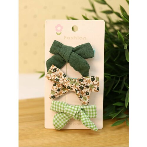 Набор заколок для волос Green bows 3 шт 186₽